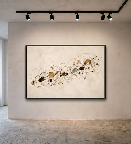 Inner Orbits — framed artwork in a gallery setting