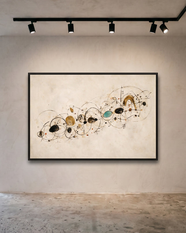Inner Orbits — framed artwork in a gallery setting