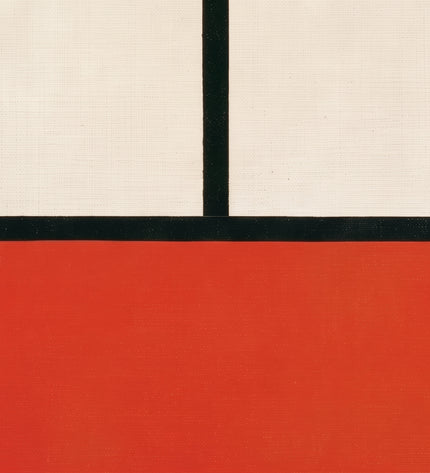 Long Red Pause — gently angled paint-surface detail; digital artwork visualization