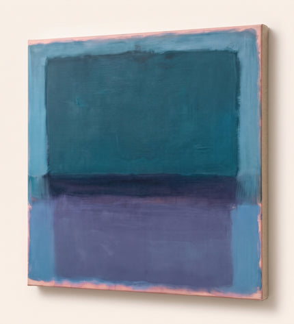 Midnight Petrol — unframed stretched canvas with natural linen sides; digital artwork visualization