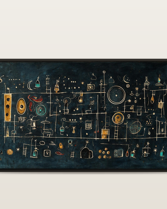 Night Thoughts — full artwork in a black wooden frame