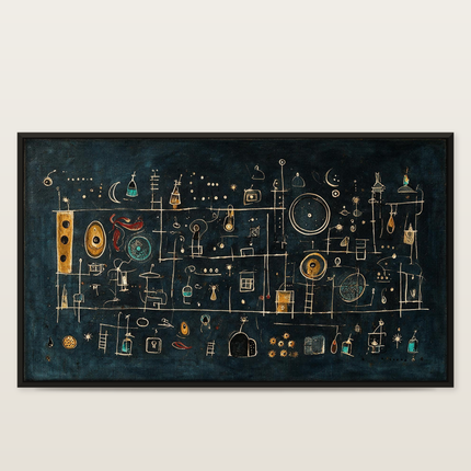 Night Thoughts — full artwork in a black wooden frame