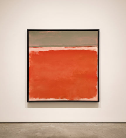 Orange Horizon — gallery presentation; digital artwork visualization