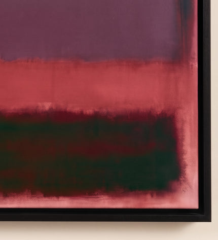 Plum Aftertone — framed corner and paint-surface detail; digital artwork visualization
