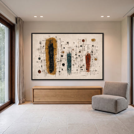 Quiet Machines — framed artwork in a living room