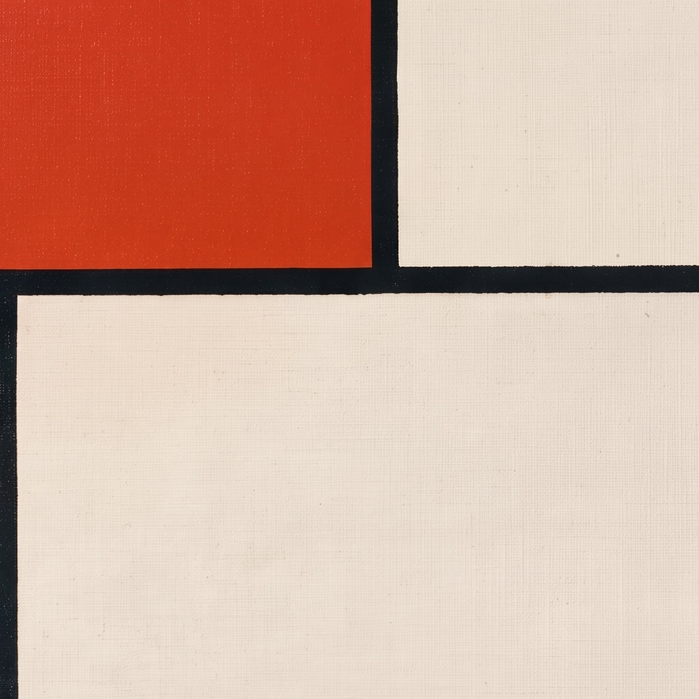 Paint and brushwork of Red Bridge up close