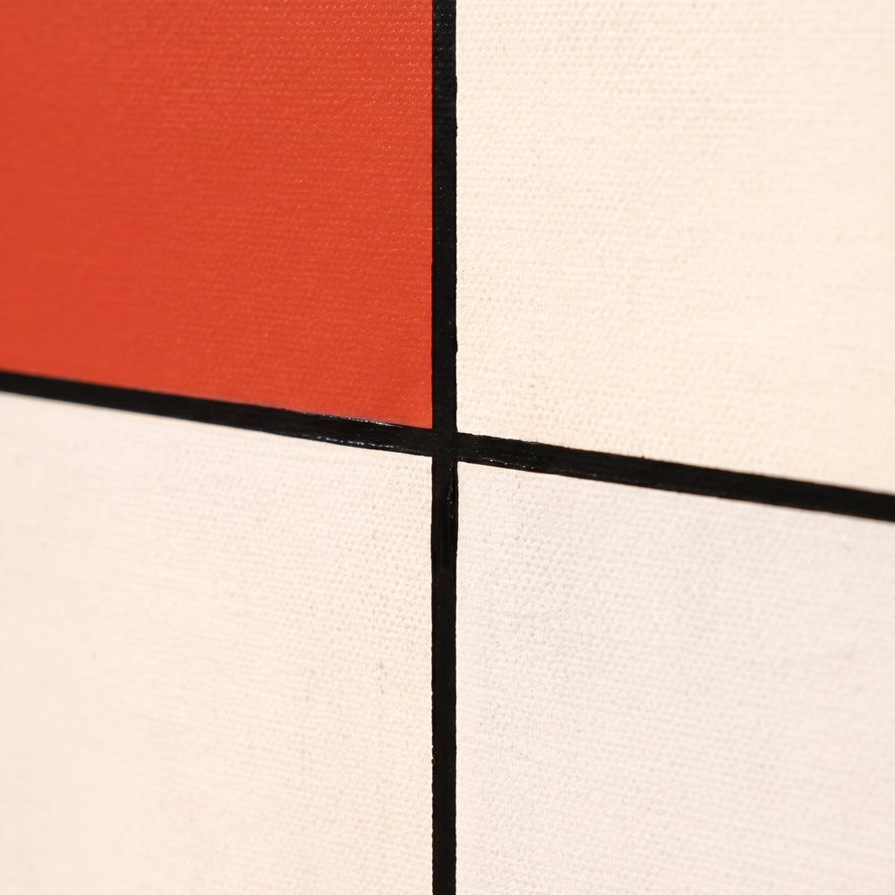 Paint and brushwork of Red Span up close