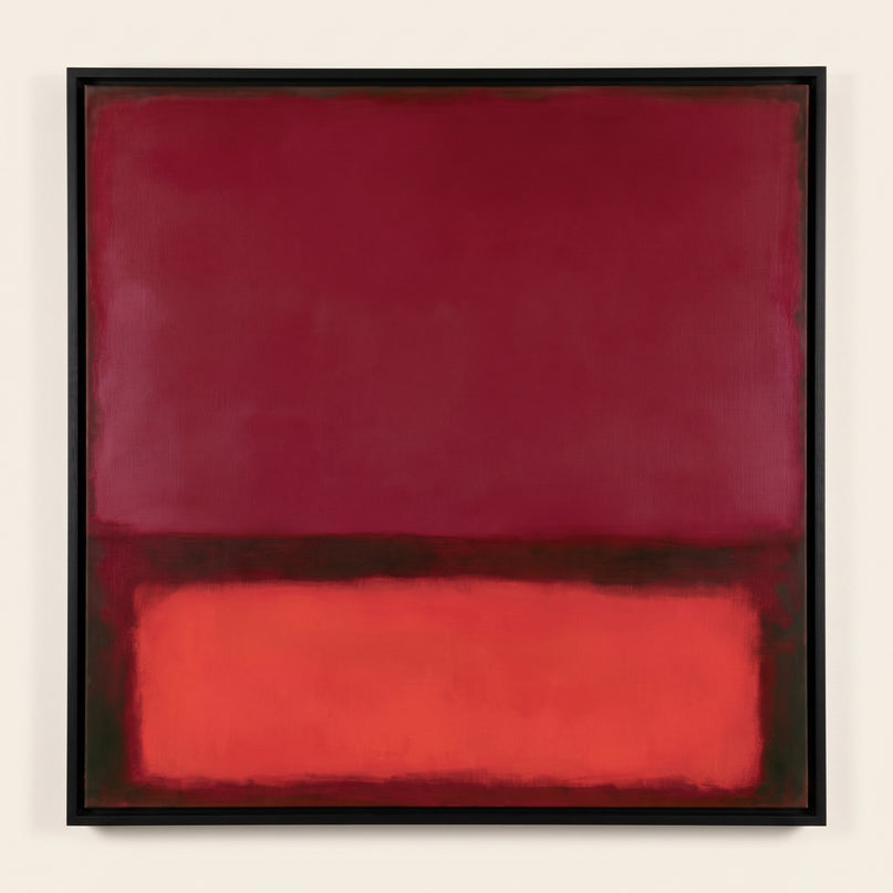 Red Under Silence — frontal studio view; digital artwork visualization