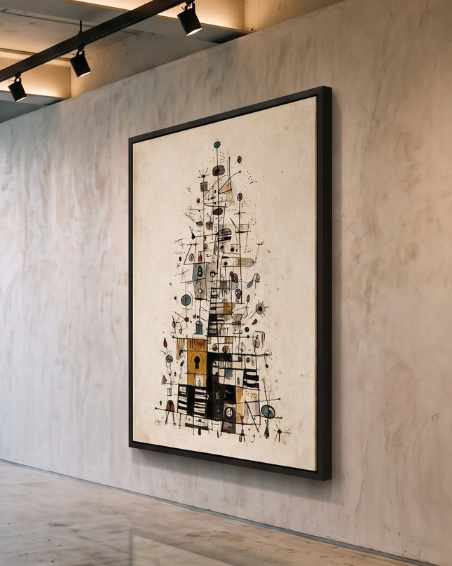 Rising Thoughts — framed artwork in a gallery setting