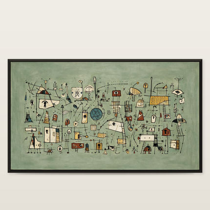 Sage Signals — full artwork in a black wooden frame