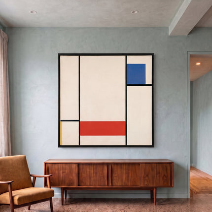 Scarlet Interval — in its individually designed living room; digital artwork visualization