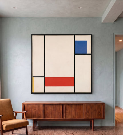Scarlet Interval — in its individually designed living room; digital artwork visualization