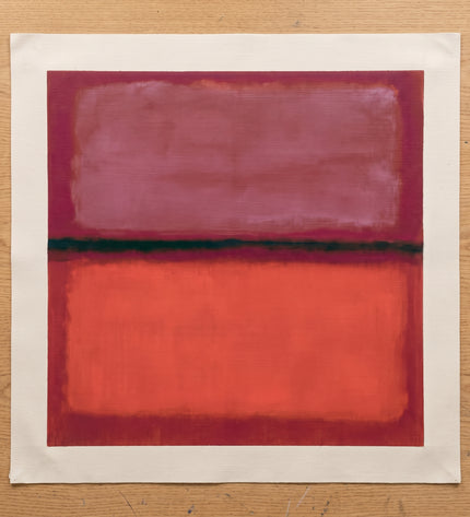 Sienna Glow — flat unstretched canvas with blank margins; digital artwork visualization