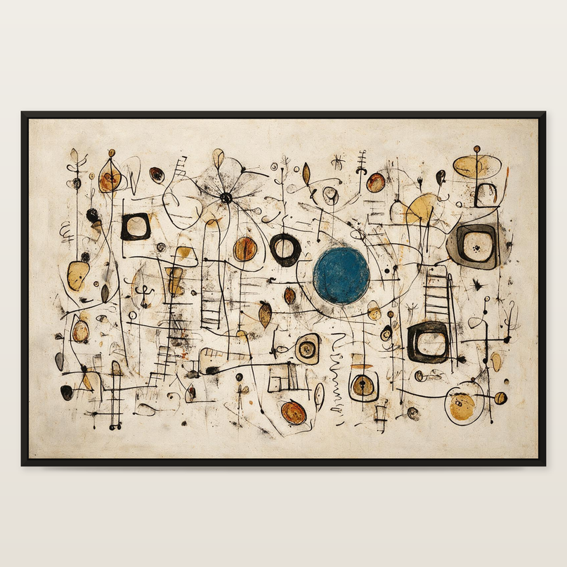 Signal Garden — full artwork in a black wooden frame
