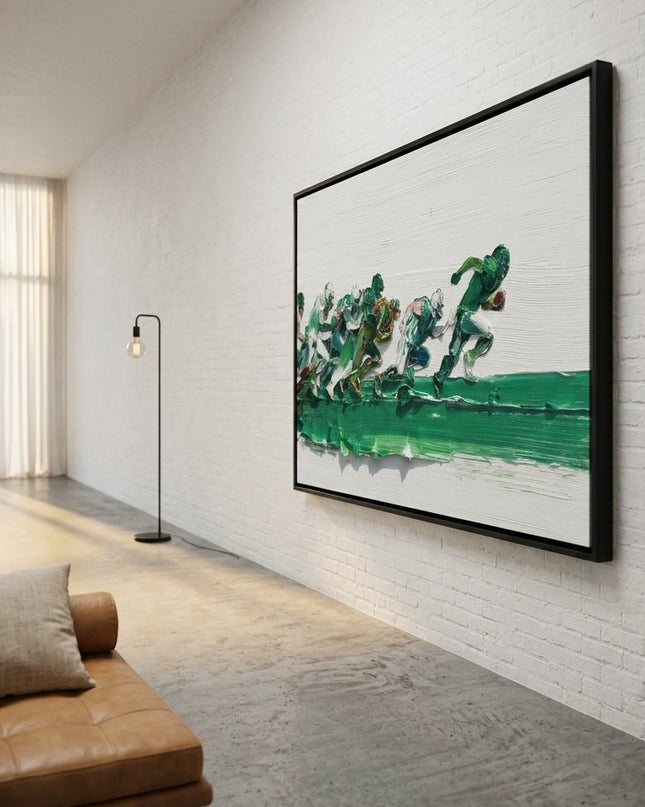 Side view of The Breakaway in a minimalist loft with polished concrete
