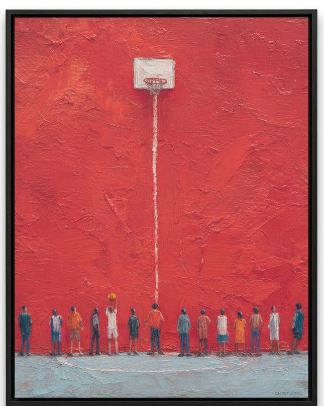 The Lineup by Artmere, original hand-painted artwork on canvas