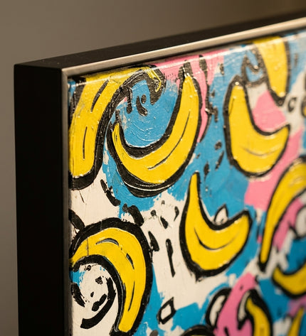 Tropical Pop frame corner, black floating frame