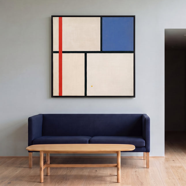 Unequal Balance — in its individually designed living room; digital artwork visualization