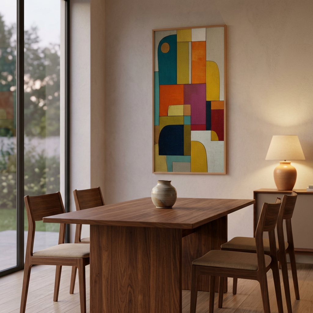 Urban Mosaic above a dining table