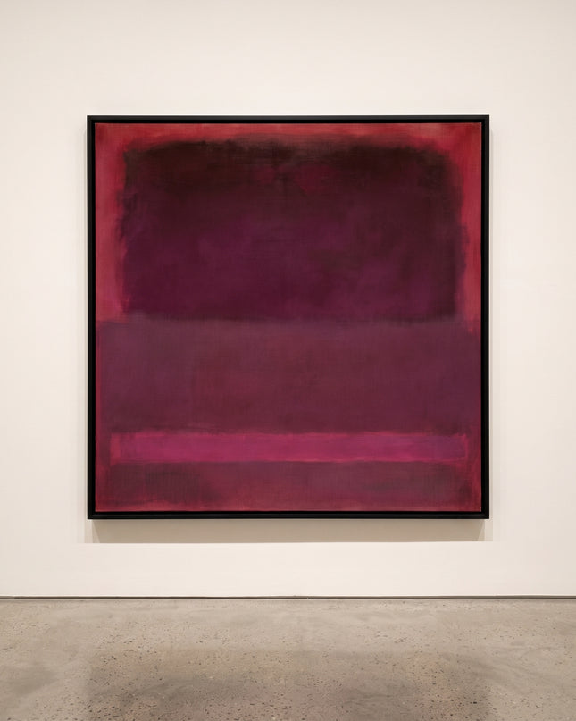 Violet Quiet — gallery presentation; digital artwork visualization