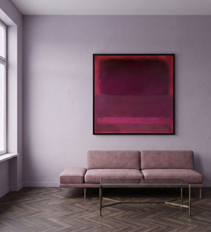 Violet Quiet – leichte Seitenansicht im Raum – digitale Werkvisualisierung