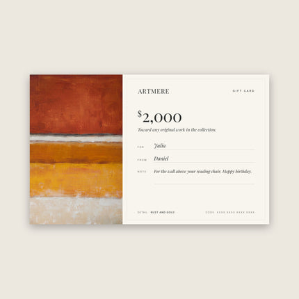 The ARTMERE Gift Card