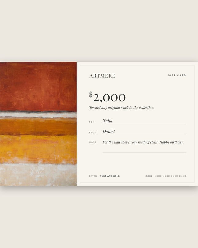The ARTMERE Gift Card