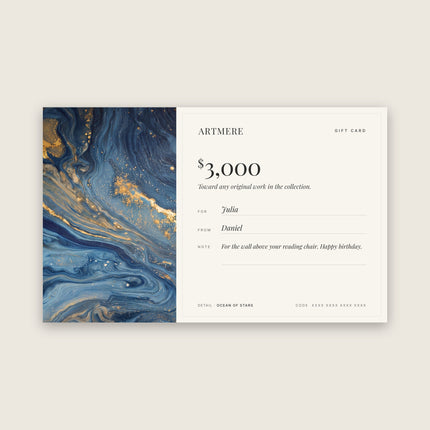 The ARTMERE Gift Card