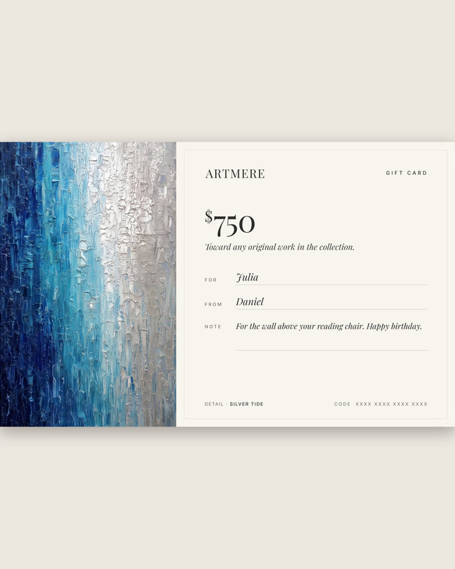 The ARTMERE Gift Card