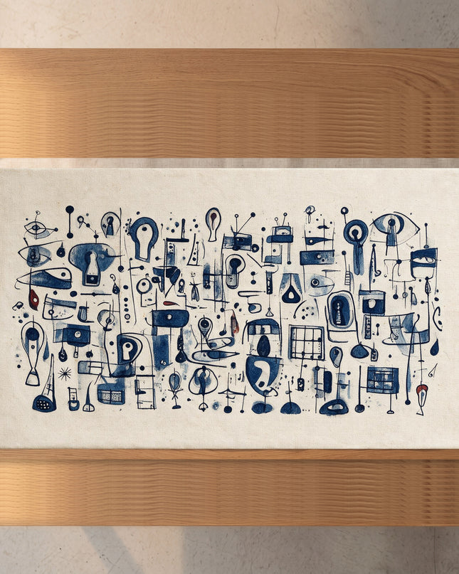 Indigo Paper — artwork on unstretched canvas