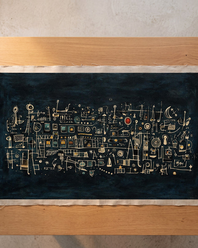 Late Train — artwork on unstretched canvas