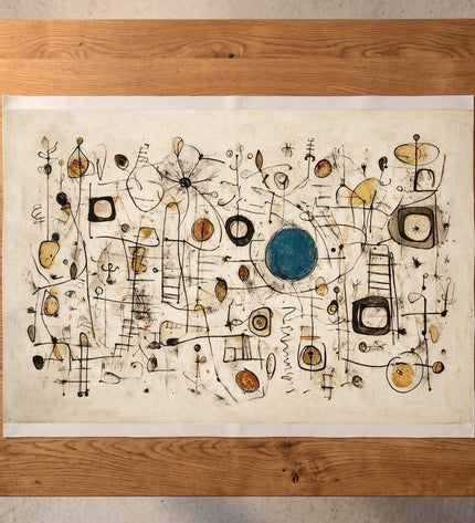 Signal Garden — artwork on unstretched canvas