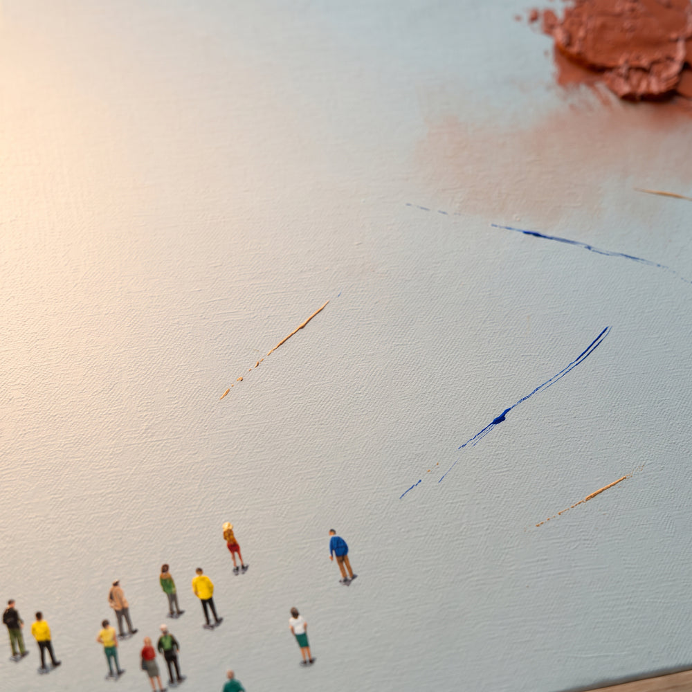 Paint and brushwork of After the Noise up close