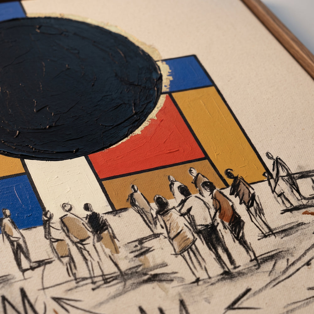 Paint and brushwork of Black Sun Assembly up close