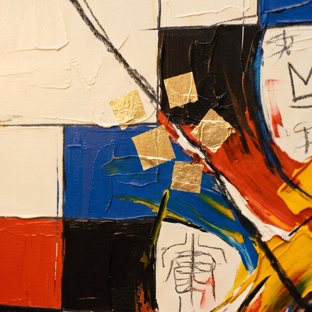 Paint and brushwork of Broken Order up close