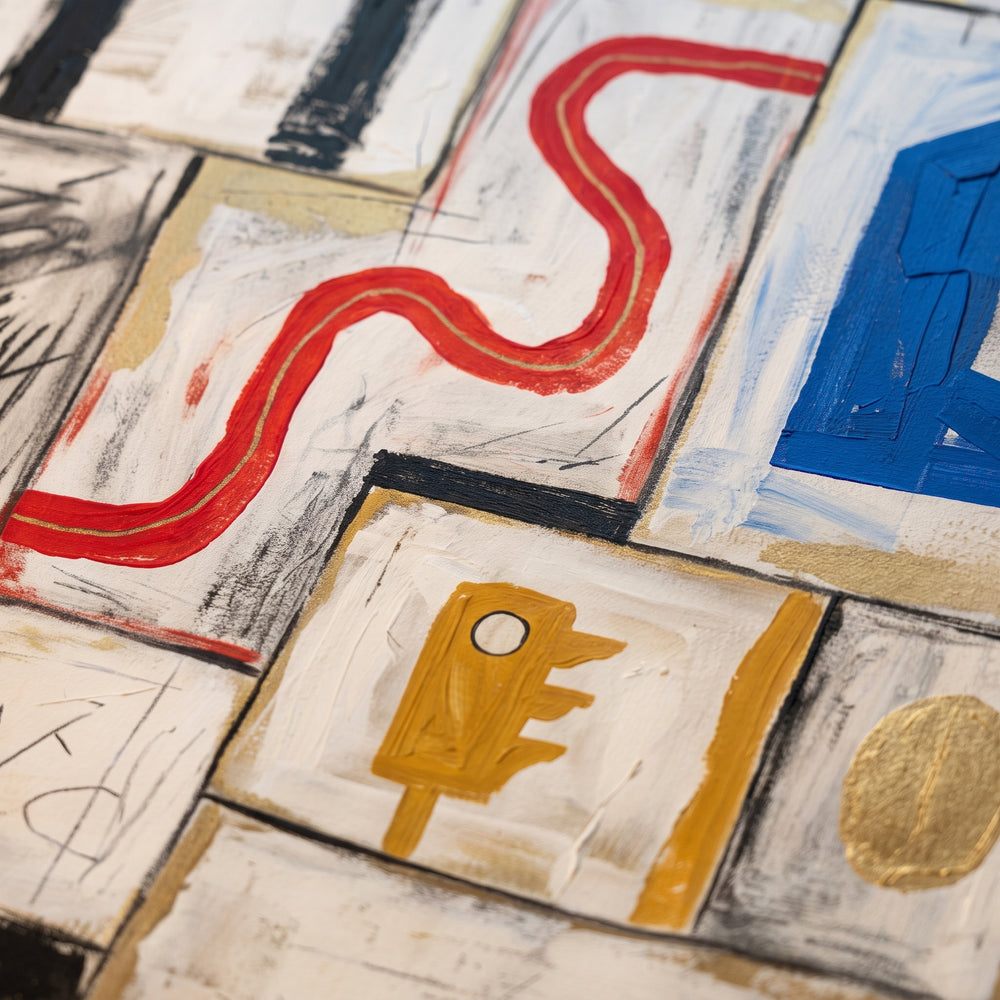 Paint and brushwork of City Reliquary up close