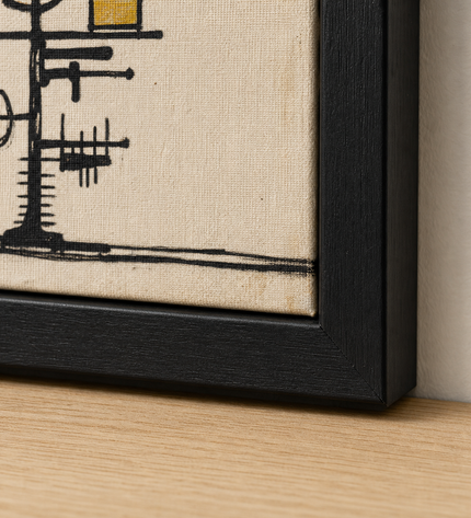 Little Monuments — second close-up showing layered brushwork and linework