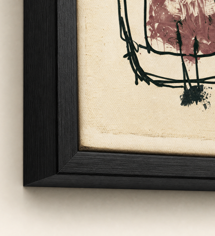 Gathered Voices — second close-up showing layered brushwork and linework
