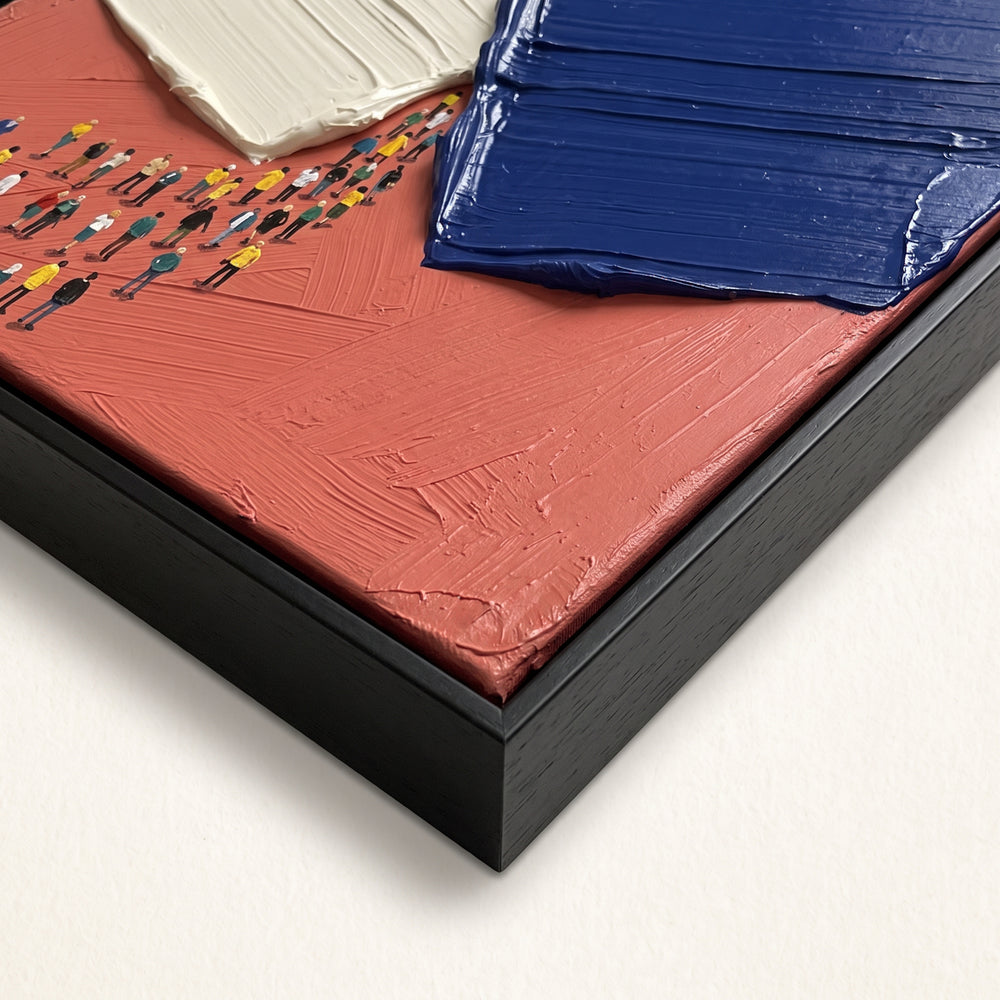 Paint and brushwork of Crossing Point up close