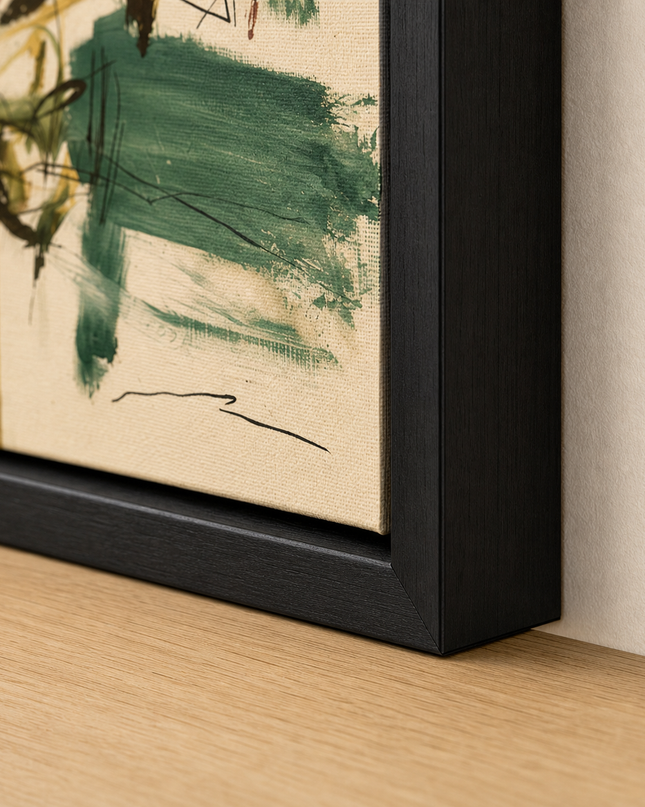 Between Currents — second close-up showing layered brushwork and linework