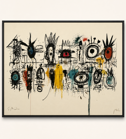 Many Small Kingdoms — original hand-painted abstract artwork on a neutral background