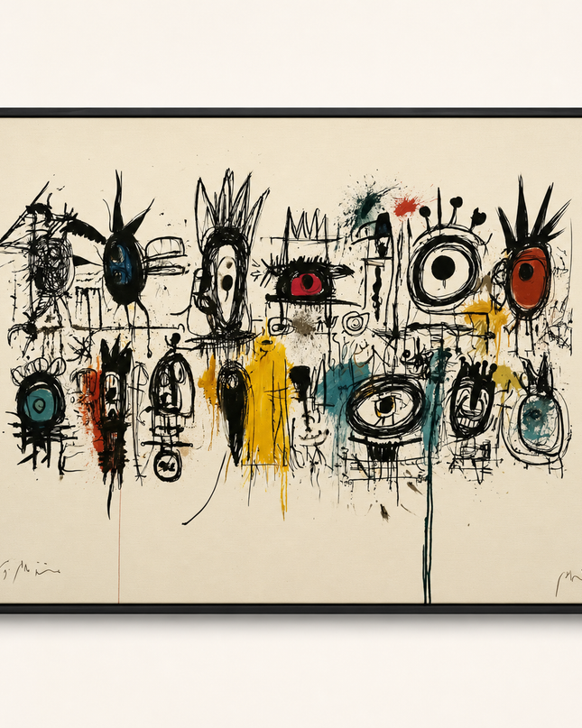 Many Small Kingdoms — original hand-painted abstract artwork on a neutral background