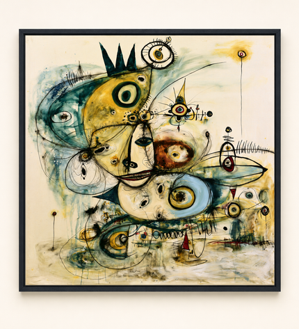 Inner Constellation — original hand-painted abstract artwork on a neutral background