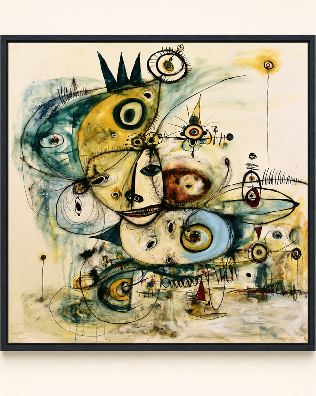 Inner Constellation — original hand-painted abstract artwork on a neutral background