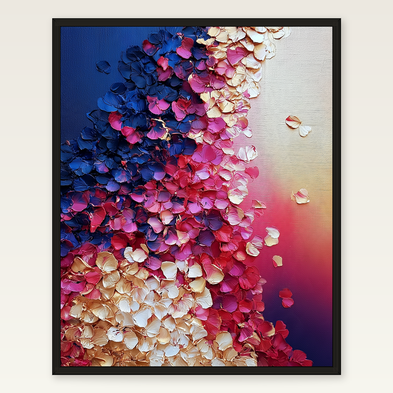 Petals Set Free – framed product view on white