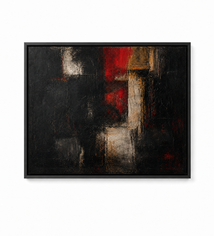 Ember Threshold — framed abstract artwork on a neutral background