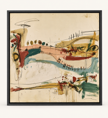 Between Currents — original hand-painted abstract artwork on a neutral background