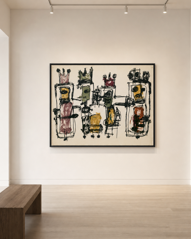 Gathered Voices — displayed in a contemporary art gallery