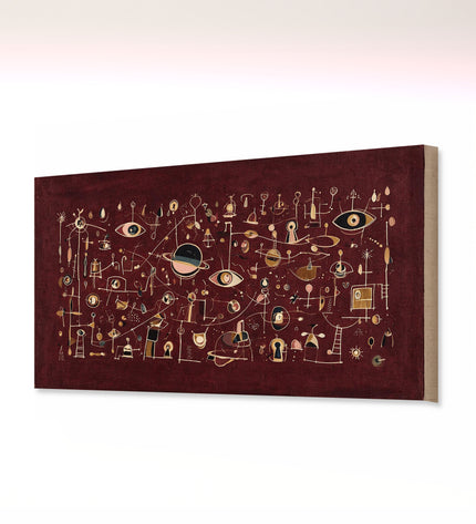 Oxblood Orbits — artwork as a gallery wrap canvas