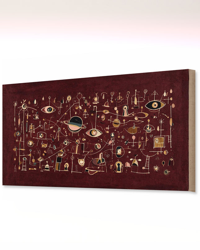 Oxblood Orbits — artwork as a gallery wrap canvas